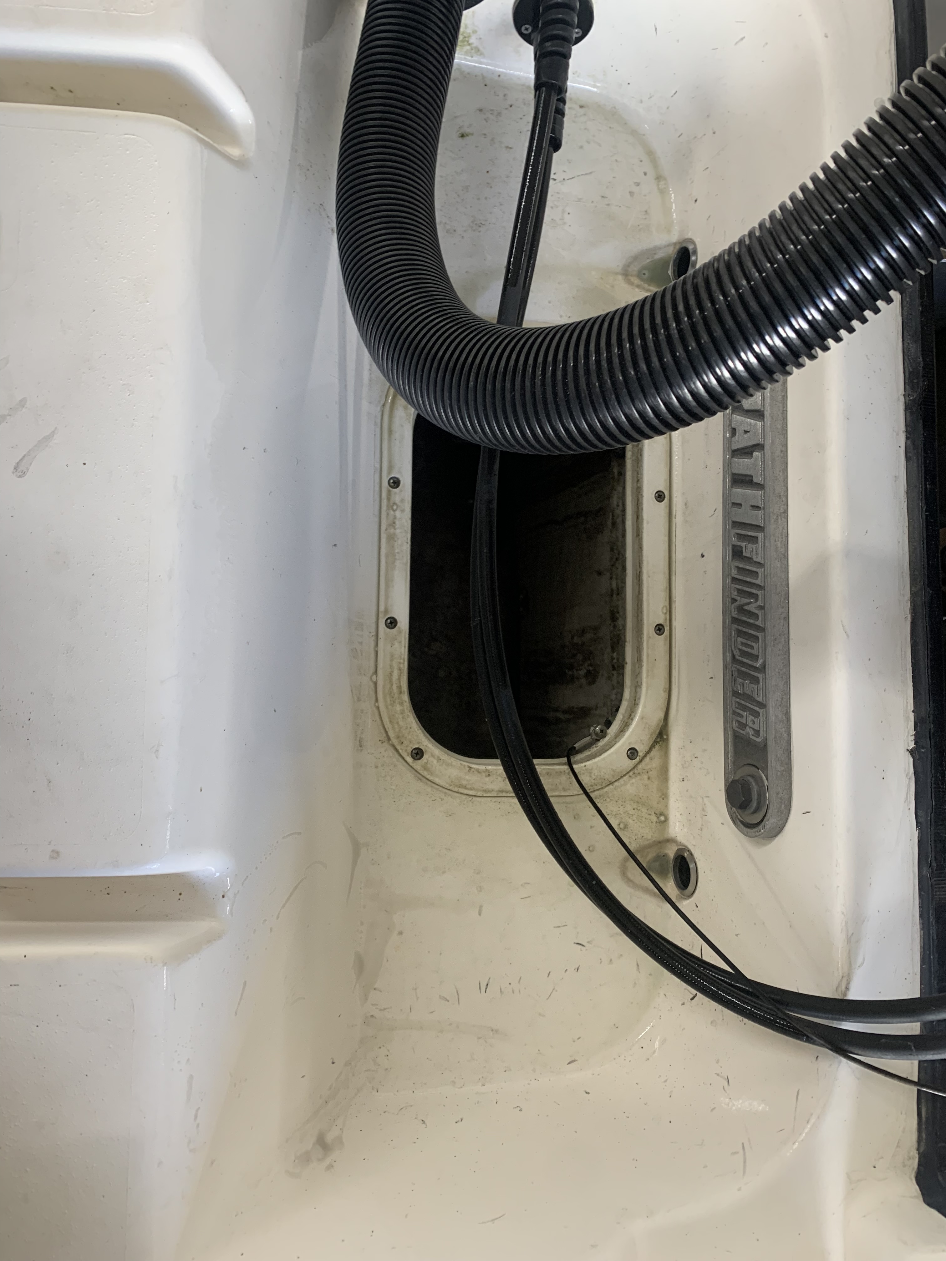 Compartment before cleaning